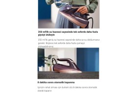 Resim Philips Azur Yenilendi, 8000 Serisi Azur Buharlı Ütü, Kumaşa Göre Otomatik Akıllı Buhar 3000W, Sıfır Yanık Riski 