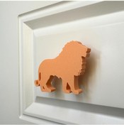 Resim Pomerol Turuncu Aslan Dolap Kulpu - Çocuk Odası, Mutfak Ve Banyo İçin Canlı, Eğlenceli Ve Dayanıklı Kulp 