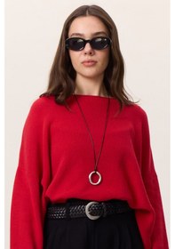 Resim Manuka Örgü Deri Tokalı Kemer Siyah Siyah 