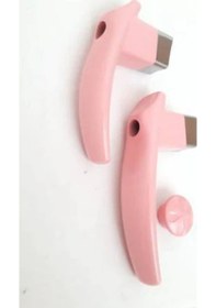 Resim Pembe Çaydanlık Kulp Seti. Demlik Kulp Seti 