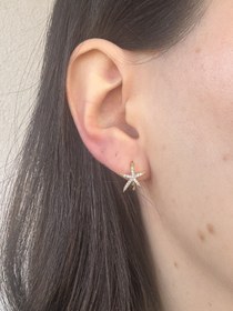 Resim Minik Yıldız Çelik Küpe 