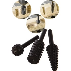 Resim 3 Parça Raspalama ve Törpü Seti, Matkap Ucuna Takılır, CE121 