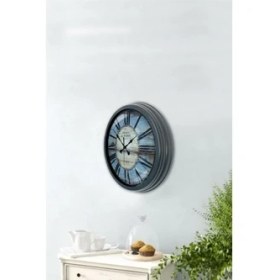 Resim Bahat Paris Salon Ofis Duvar Saati Gri Alüminyum Çerçeve 40 cm 
