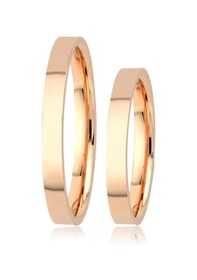 Resim 2.5mm Kibrit Çöpü Altın Alyans Pembe Altın 