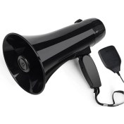 Resim EnigmaticE 35 Watt Güçlü Taşınabilir Megafon Hoparlörü Pa Megafon, Çıkarılabilir El Mikrofonu, Dahili Siren (Siyah) (Yurt Dışından) 