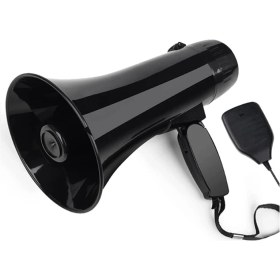 Resim EnigmaticE 35 Watt Güçlü Taşınabilir Megafon Hoparlörü Pa Megafon, Çıkarılabilir El Mikrofonu, Dahili Siren (Siyah) (Yurt Dışından) 