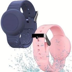 Resim AirTag GPS Takipçisi Koruyucu Kılıf Ayarlanabilir Silikon Kayış ile, Düşmeye Karşı Tasarım, Yıkanabilir ve Dayanıklı, Mavi ve Pembe Seçenekler, Dış Mekan Aktiviteleri, Yürüyüş, Seyahat için Güvenli Kapanış - Erkekler ve Kadınlar için İdeal Hediye, Yetişkin, Telefon için Airtag 
