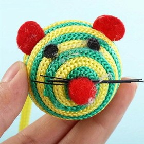 Resim Kediler için Pil Gerektirmeyen, Dayanıklı Polyester Karışımı ile Mükemmel Oyun Zamanı için Neşeli Çizgili Fare Oyuncakları 