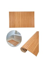 Resim AyrStore TechbutiQ Kaydırmaz Tabanlı Bambu Banyo Paspası – 70x45 cm Doğal Ahşap Bambu Mat, Suya Dayan 