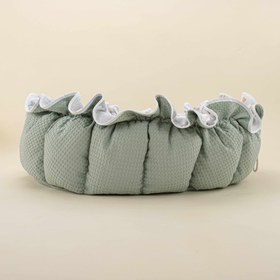 Resim Yuvarlak Babynest - Çift Taraflı - Yeşil Petek - Gökkuşağı 