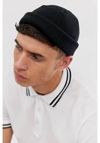 Resim Külah Erkek Siyah Örgü Docker Bere Skullcap-Siyah-Standart 
