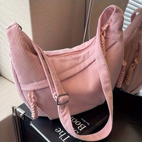 Resim Mükemmel Lili Kadın Korduroy Tote Çantası - Ayarlanabilir Omuz Askısı, Büyük Kapasiteli Rahat Moda Stili, Fermuar Kapatma, Polyester Astar, Günlük Seyahat ve Alışveriş İçin İdeal, Cadılar Bayramı İçin Mükemmel Hediye, Günlük Tote Çantası | Rahat Stil Çanta | Fermuar Kapatma Çantası, Sevimli Tote Çantası 