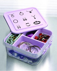 Resim Takı Dikiş Kutusu Saklama Kabı Hobi Kutusu Çok Renkli 