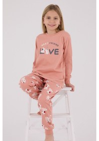Resim Rolypoly Kız Çocuk Pembe Pijama Takımı Pembe 