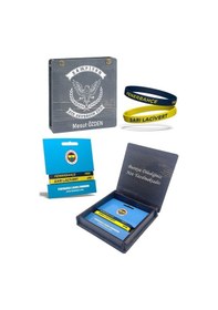 Resim Fenerbahçe Lisanslı 2'li Sarı Lacivert Bileklik Kişiye Özel Kutu 001 