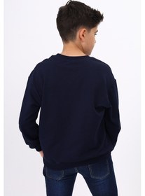 Resim Toontoy Erkek Çocuk Baskılı Sweatshirt Lacivert 