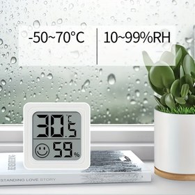 Resim Kolay Okunabilir Kompakt Dijital Nem ve Sıcaklık Ölçer - Büyük LCD Ekranlı İç/Dış Mekan Sıcaklık ve Nem Ölçer, Ev, Bahçe, Hava Takibi için Pil Gücüyle Çalışan Hassas Ölçüm (Beyaz), Bahçe Aracı, Modern Estetik, Dayanıklı Plastik Gövde 