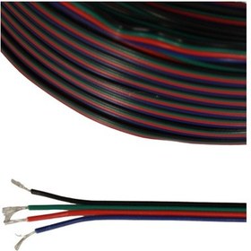Resim 4 Pin Jst Elektrik Kablosu 4'lü Rgb Şerit Led Kablo 3x0,22mm Kalaylı %100 Bakır Kordon Kablo 100m 