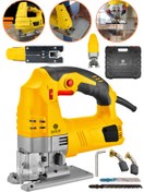 Resim DETROİT TOOLS Metal Şanzuman 6 Kademe Devirli Lazerli Otomatik Dekupaj Testere Çantali 