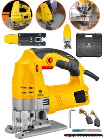 Resim DETROİT TOOLS Metal Şanzuman 6 Kademe Devirli Lazerli Otomatik Dekupaj Testere Çantali 