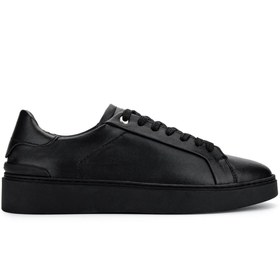 Resim Tamer Tanca Erkek Hakiki Deri Siyah Deri Sneakers & Spor Ayakkabı 
