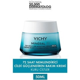 Resim Vichy Mineral 89 Rich Kuru Ciltler için Nemlendirici Krem 50ml 