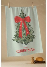 Resim Yılbaşı & Christmas Desenli Tek Taraf Baskılı 3'lü Mutfak Havlusu Kurulama Bezi Seti 60x40 Cm Çok Renkli 