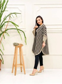 Resim 02Lady Fashion kadın kaz ayağı desenli panço 