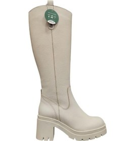 Resim Venüs 2351307k Kalın Platform Topuk Deri Günlük Kadın Çizme Bej 