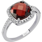 Resim Sirius Pırlanta Ve Yastık Kesim Garnet Taşlı Yüzük 0804R0318 