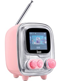Resim Divoom Tiivoo-2 FM Radyolu Mini Bluetooth Hoparlör Kablosuz Piksel Ekranlı Retro Taşınabilir Ses Bombası 