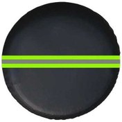 Resim Pazly Yeşil Kalınlaştırılmış Yedek Lastik Kapağı Fg-3 Deri Çizgili 17 İnç Araba 