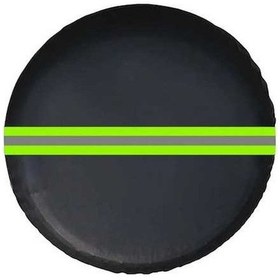 Resim Pazly Yeşil Kalınlaştırılmış Yedek Lastik Kapağı Fg-3 Deri Çizgili 17 İnç Araba 