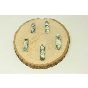 Resim Yosunlu Akik Taşı Piramit Uçlu 