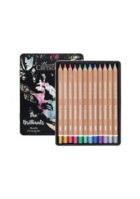 Resim Supertrend Mega Color Brilliants Metalik Jumbo Kalın Kuru Boya Kalemi Seti 12 Renk Metal Kutu Görsel Rengi 