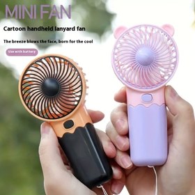 Resim Taşınabilir & Güçlü Mini Fan - 3 Renk Seçeneği (Siyah, Pembe, Nane Yeşili), 2 AAA Pil ile Çalışan El Tipi Tasarım, İç Mekan/Dış Mekan Seyahat, Ofis ve Yaz Serinletme için 