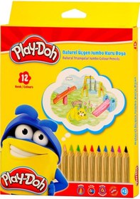 Resim Play-Doh Kuru Boya Naturel Jumbo 12 Renk Play-ku009 