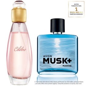 Resim AVON Celebre 50 Ml. Kadın Parfüm Edt Avon Musk Marine Erkek Parfüm EDT 75 ml Bay Parfüm seti 