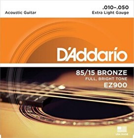 Resim D'Addario EZ900 Extra Light 10-50 Akustik Gitar Teli 
