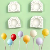 Resim 2'li Set Silikon Balon & Lolipop Kalıbı - Kurşunsuz, Çikolata, Fondan ve Pasta Süsleme için Mükemmel 