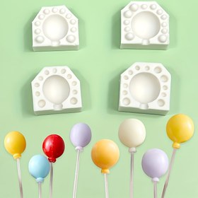 Resim 2'li Set Silikon Balon & Lolipop Kalıbı - Kurşunsuz, Çikolata, Fondan ve Pasta Süsleme için Mükemmel 