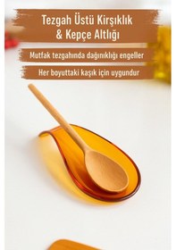 Resim Akrilik Bal Tezgah Üstü Kirli Kaşıklık & Kepçe Altlığı 