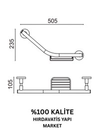 Resim Çelik Banyo Paslanmaz Pirinç Flora Montajlı Küvet Tutamağı Süngerlikli 40cm Gri 
