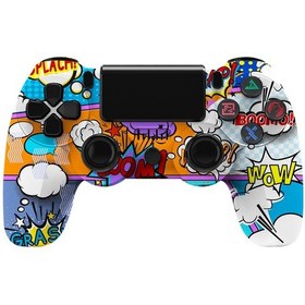 Resim Sones Ps4 İçin Kablosuz Bluetooth Oyun Kumandası, Işık Şeritli, Çift Titreşimli Oyun Kolu Bulut 