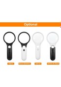 Resim Tongxida 3x Ve 45x Büyütme Özellikli Led El Büyüteci - Kitap, Mücevher, Para İnceleme İçin İdeal 