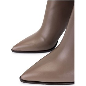 Resim Tamer Tanca Kadın Hakiki Deri Vizon Topuklu Çizme 1078 26140 Bn Czm Sk25-26 Vızon Dr Vizon 