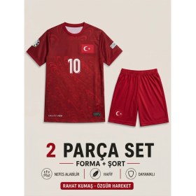 Resim Andream Arda Güler Türkiye Milli Takım Çocuk Futbol Forması Forma Şort 2 Parça 