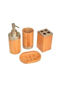Resim Bambum Mystik 4 Parça Banyo Seti B2656 Kahverengi 