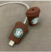 Resim MY MÜRDÜM Şarj Aleti Kulaklık Için Starbucks Kablo Koruyucu 