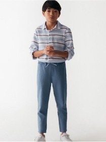 Resim Nk Kids Erkek Çocuk Pamuklu Beli Lastikli Pantolon-13825-indigo İndigo 